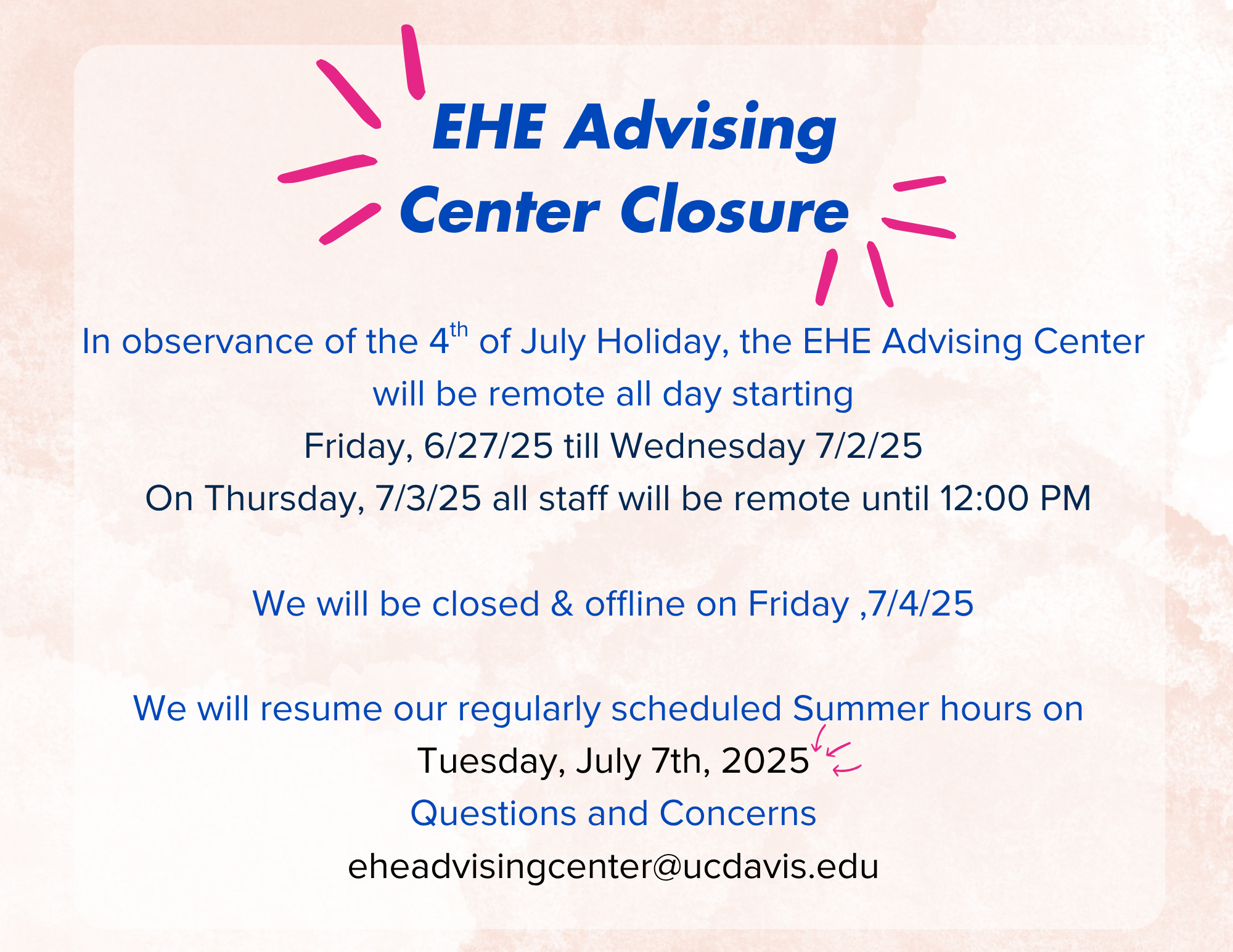 Closure notice