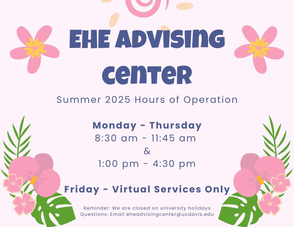 Summer EHE Advising Center Hours